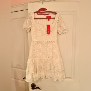 Lilly Pulitzer Eyelet Cap Sleeve Dress